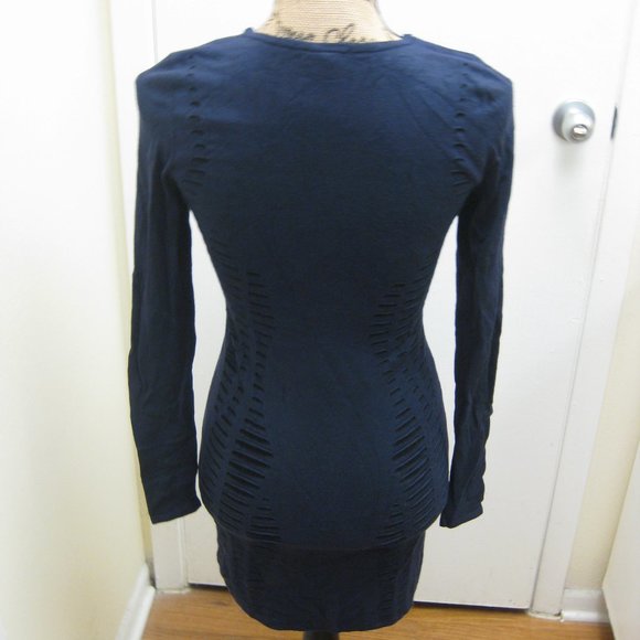 NWOT Express navy black sweater dress XS extra sm - Picture 3 of 5